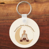 Moon Meditation – Celestial Wellness  Schlüsselanhänger (Vorderseite)