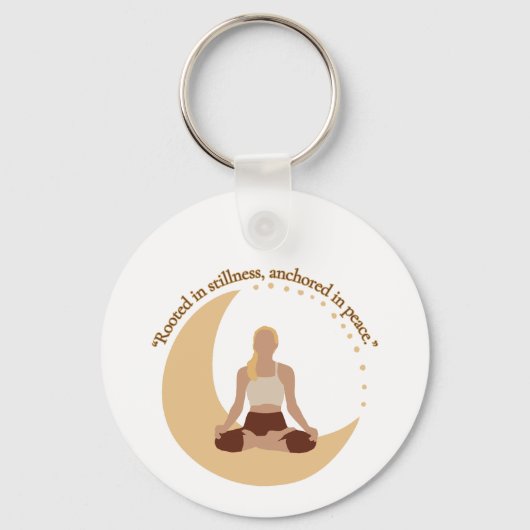 Moon Meditation – Celestial Wellness  Schlüsselanhänger (Rückseite)