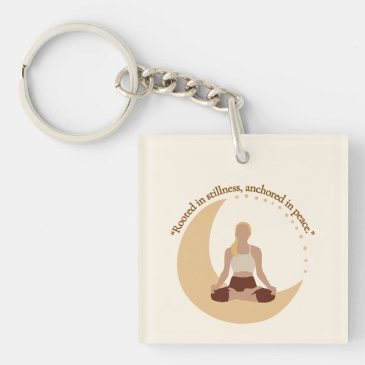 Moon Meditation – Celestial Wellness Schlüsselanhänger (Vorderseite)
