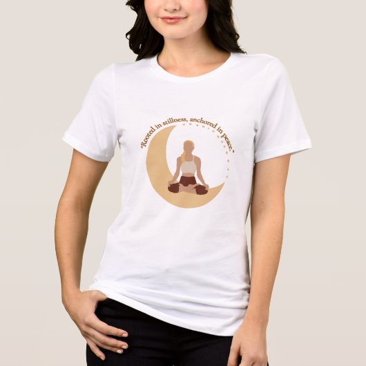 Moon Meditation – Celestial Wellness  Tri-Blend Shirt (Vorderseite)