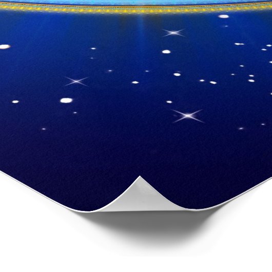 Moon Merkaba Mandala Poster (Ecke)