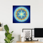 Moon Merkaba Mandala Poster (Heimbüro)