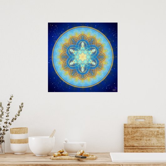 Moon Merkaba Mandala Poster (Küche)