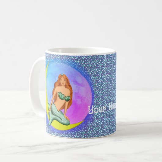 Moon Mermaid Kaffeetasse (Vorderseite Links)