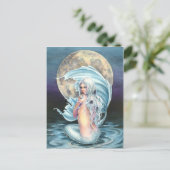 Moon Mermaid Postkarte (Stehend Vorderseite)