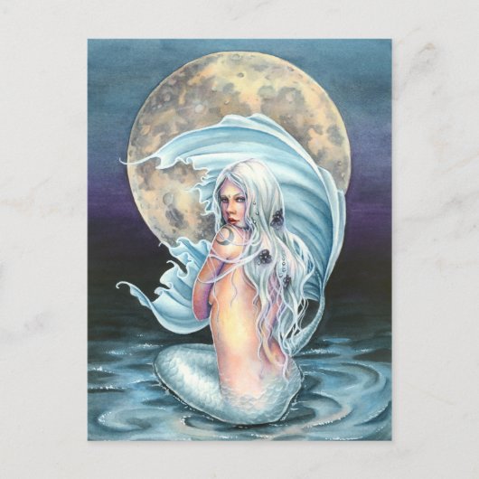 Moon Mermaid Postkarte (Vorderseite)
