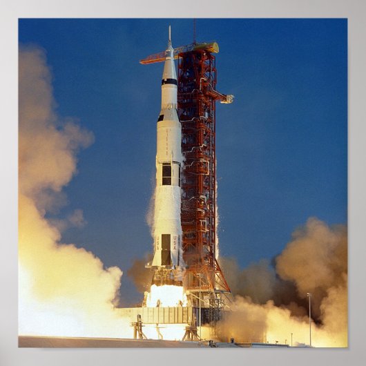 Moon Mission Spacecraft Ground View Poster (Vorne)