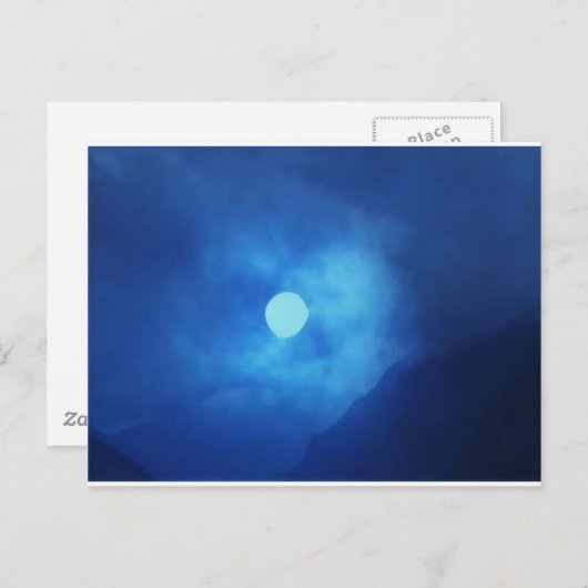 MOON mit CLOUDS bedeckt - NIGHT SKY Postkarte (Vorne/Hinten)