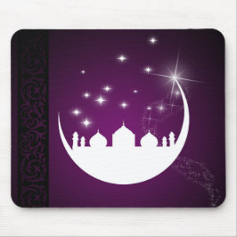 Moon mit Moschee Silhouette - Mousepad