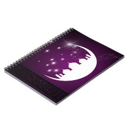 Moon mit Moschee Silhouette - Notebook Notizblock
