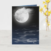 Moon mit Wasser Reflektion Danke Karte (Gelbe Blume)