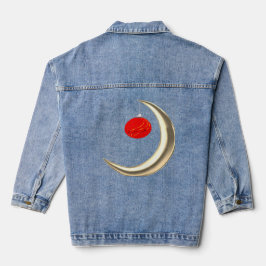 Moon mit Weihnachtsschmuck Denim Jacket Jeansjacke