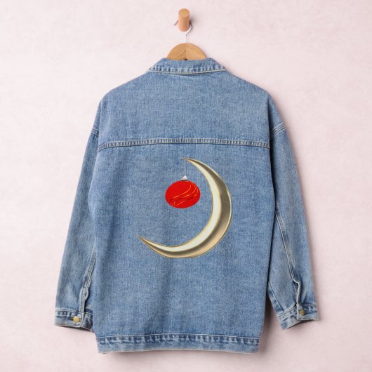 Moon mit Weihnachtsschmuck Denim Jacket Jeansjacke (Hangar)