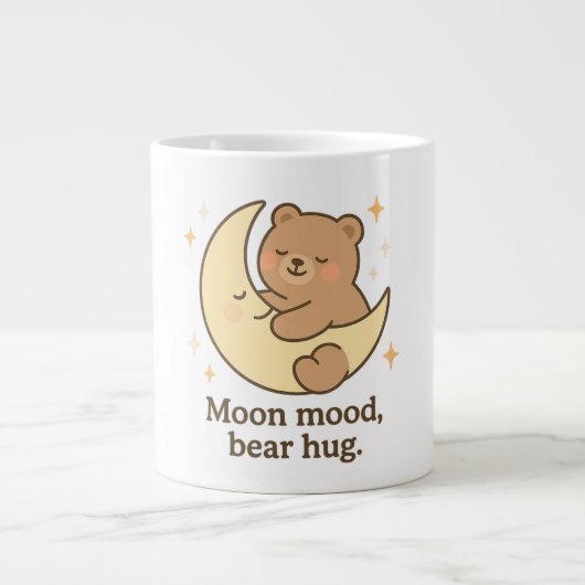 Moon Mood Bear Hug Tasse Niedlich Gemütliches ästh (Vorderseite)
