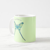 Moon Moth Magie - Schmetterling Lover Art Kaffeetasse (Vorderseite Links)