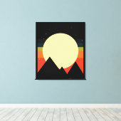 Moon Mountain Abstract Design Leinwanddruck (Insitu (Holzboden))