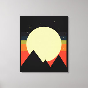 Moon Mountain Abstract Design Leinwanddruck