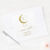 Moon Mystic Witchy Celestial Jar Label Quadratischer Aufkleber (Umschlag)