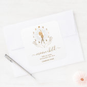 Moon Mystic Witchy Celestial Willow Soy Candle Sq Quadratischer Aufkleber (Umschlag)