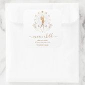 Moon Mystic Witchy Celestial Willow Soy Candle Sq Quadratischer Aufkleber (Tasche)