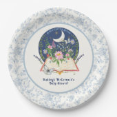 Moon Neues Kapitel beginnt Buch Butterfly Blue Flo Pappteller (Vorderseite)