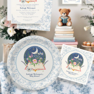 Moon Neues Kapitel beginnt Buch Butterfly Blue Flo Pappteller
