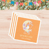 Moon Niedlich Ghost Spooky Ein Halloween 1. Geburt Serviette