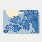 Moon Night Abend Tree Blue Moonlit Ausweis (Rückseite)