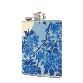 Moon Night Abend Tree Blue Moonlit Flachmann (Links)