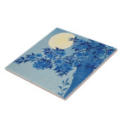 Moon Night Abend Tree Blue Moonlit Fliese (Seite)