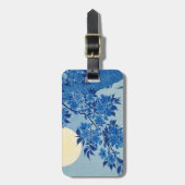 Moon Night Abend Tree Blue Moonlit Gepäckanhänger (Vorderseite vertikal)