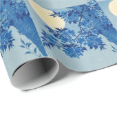 Moon Night Abend Tree Blue Moonlit Geschenkpapier (Rolleneckpunkt)