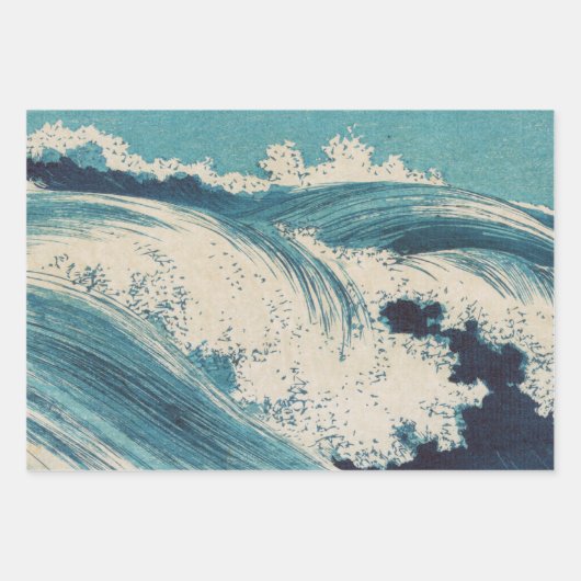 Moon Night Abend Tree Blue Moonlit Geschenkpapier Set (Vorderseite 3)