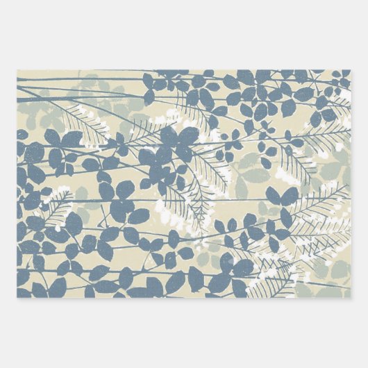 Moon Night Abend Tree Blue Moonlit Geschenkpapier Set (Vorderseite 2)