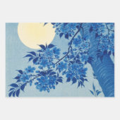 Moon Night Abend Tree Blue Moonlit Geschenkpapier Set (Vorderseite 3)