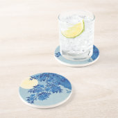 Moon Night Abend Tree Blue Moonlit Getränkeuntersetzer (Seite)