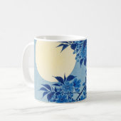 Moon Night Abend Tree Blue Moonlit Kaffeetasse (Vorderseite Links)
