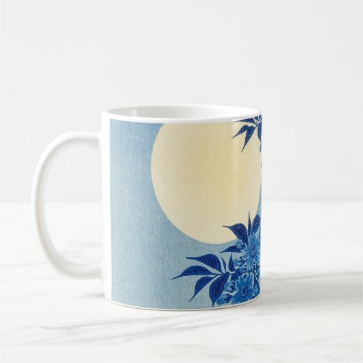 Moon Night Abend Tree Blue Moonlit Kaffeetasse (Links)