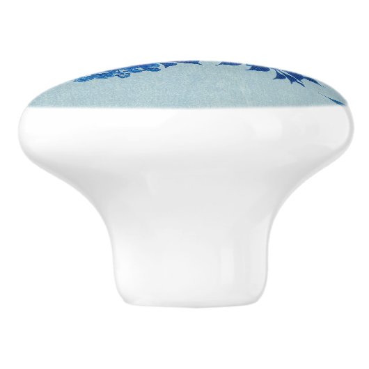 Moon Night Abend Tree Blue Moonlit Keramikknauf (Seitenansicht)