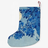 Moon Night Abend Tree Blue Moonlit Kleiner Weihnachtsstrumpf (Rückseite)