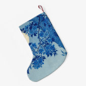 Moon Night Abend Tree Blue Moonlit Kleiner Weihnachtsstrumpf (Rückseite (Hängend))