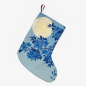 Moon Night Abend Tree Blue Moonlit Kleiner Weihnachtsstrumpf (Vorderansicht (hängend))