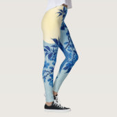 Moon Night Abend Tree Blue Moonlit Leggings (Rechts)