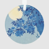 Moon Night Abend Tree Blue Moonlit Ornament (Rückseite)
