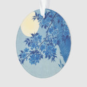 Moon Night Abend Tree Blue Moonlit Ornament (Vorderseite)