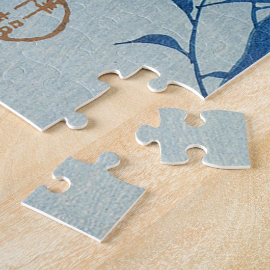 Moon Night Abend Tree Blue Moonlit Puzzle (Seite)