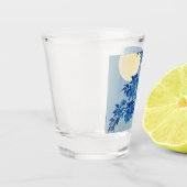 Moon Night Abend Tree Blue Moonlit Schnapsglas (Links)