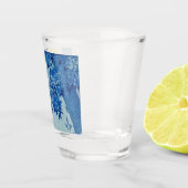 Moon Night Abend Tree Blue Moonlit Schnapsglas (Rechts)