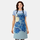 Moon Night Abend Tree Blue Moonlit Schürze (Getragen)