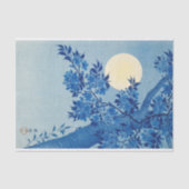 Moon Night Abend Tree Blue Moonlit Seidenpapier (Vorderseite)